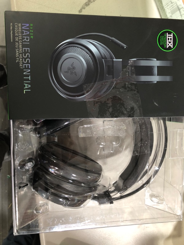 Photo 1 of Razer Nari Essential Wireless 7.1 Surround Sound Gaming Headset + Base Station V2 Chroma Bundle: Classic Black