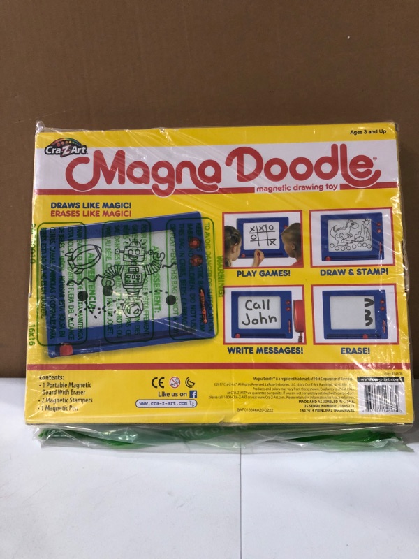 Photo 2 of Cra-Z-Art Retro Magna Doodle Magnetic Drawing Board for kids 3 and up, Blue/White