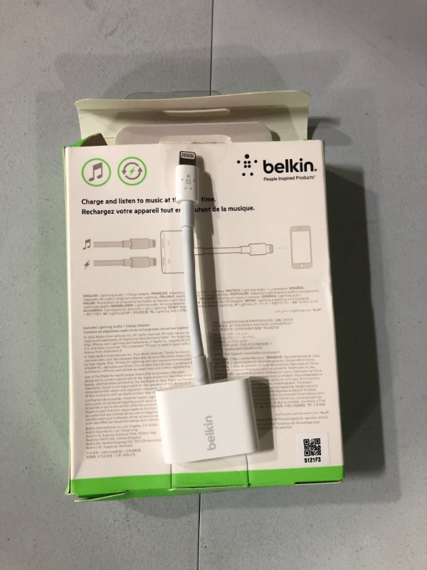 Photo 2 of Belkin Rockstar Lightning Audio + Charge - Lightning Cable & iPhone Charger Adapter 