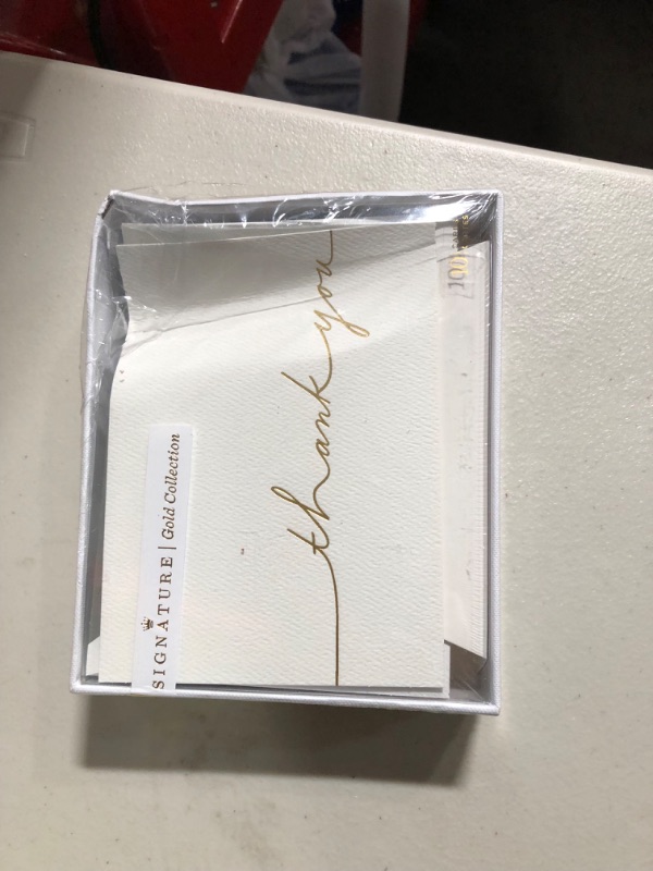 Photo 2 of Hallmark Signature Gold Thank You Cards, Gold Script (10 Cards with Envelopes)