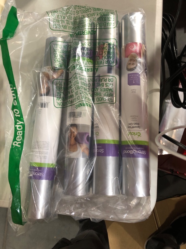 Photo 2 of Cricut SportFlex Iron On Vinyl, DIY Supplies, 11.8” x 24” HTV Roll - Silver PACK OF 4