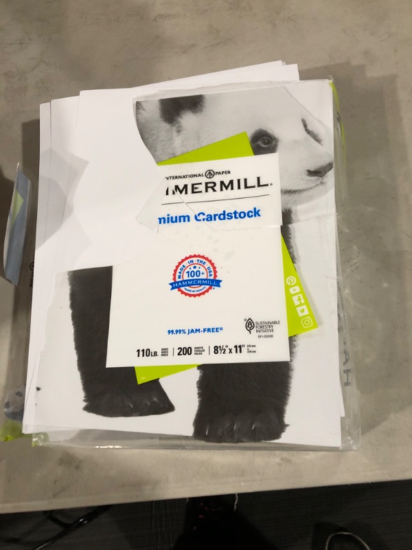 Photo 2 of Hammermill White Cardstock, 110 Lb, 8.5 x 11 Colored Cardstock, 1 Pack (200 Sheets) 