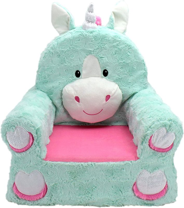 Photo 1 of Animal Adventure | Sweet Seats | Teal Unicorn | Soft Plush Children's Chair