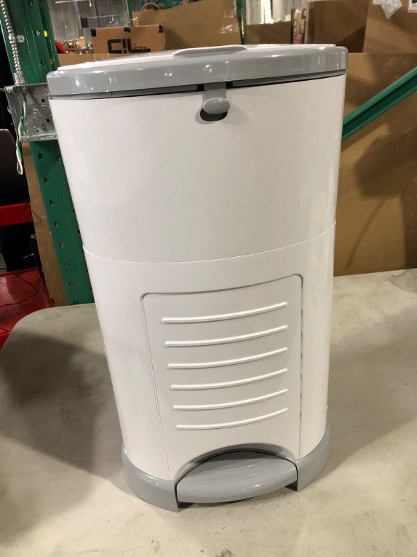 Photo 2 of Dekor Mini Hands-Free Diaper Pail | White | 