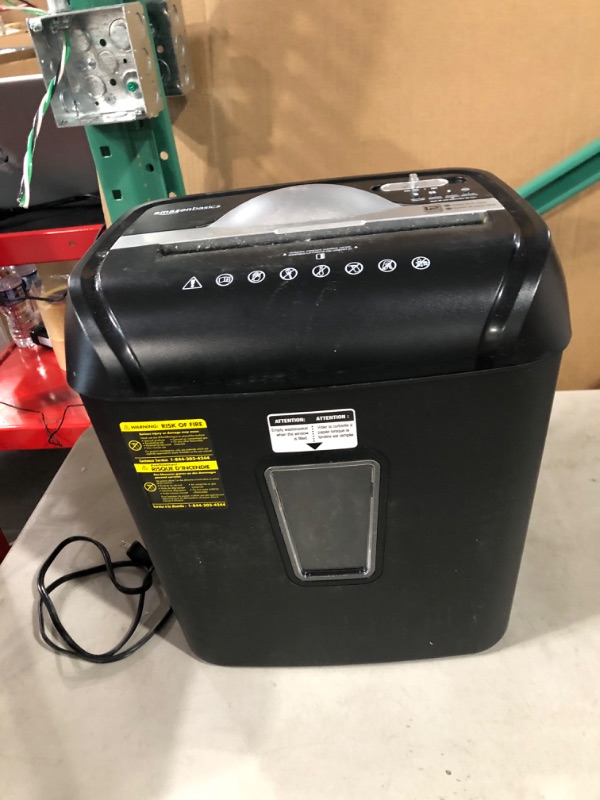 Photo 1 of Amazon Basics 12-Sheet Cross-Cut Paper and Credit Card Home Office Shredder
