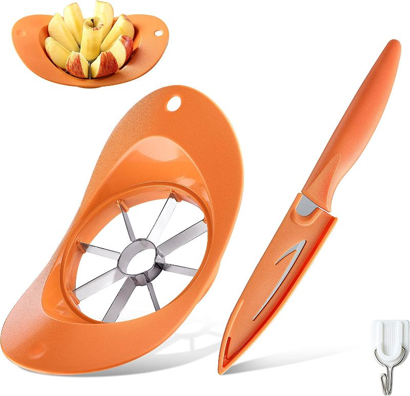 Photo 1 of Apple Cutter, Little Cook 3.5 Inch Apple Slicer, Stainless Steel Apple Slicer and Corer, Apple Corer Tool with 8 slices