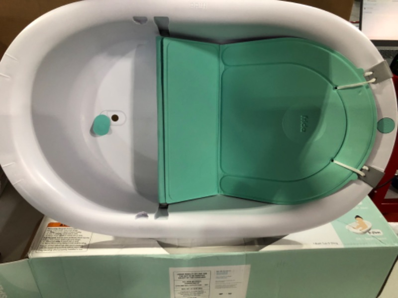 Photo 2 of 4-in-1 Grow-with-Me Bath Tub by Frida Baby Transforms Infant Bathtub to Toddler Bath Seat