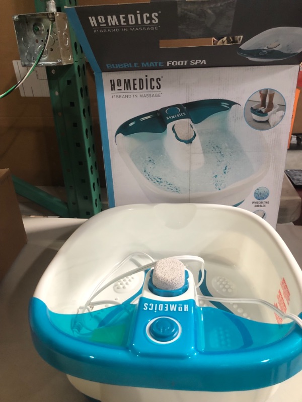 Photo 2 of HoMedics Bubble Mate Foot Spa, Toe Touch Controlled Foot Bath with Invigorating Bubbles