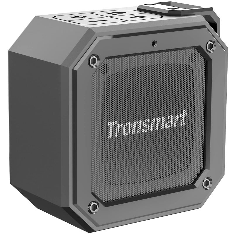 Photo 1 of Tronsmart Portable Bluetooth Speakers, Force Mini Wireless Outdoor Mini 10W Waterproof Bluetooth Speakers, Bluetooth 5.0, IPX7 Waterproof, 24 Hours Playtime, Built in mic (Gray)