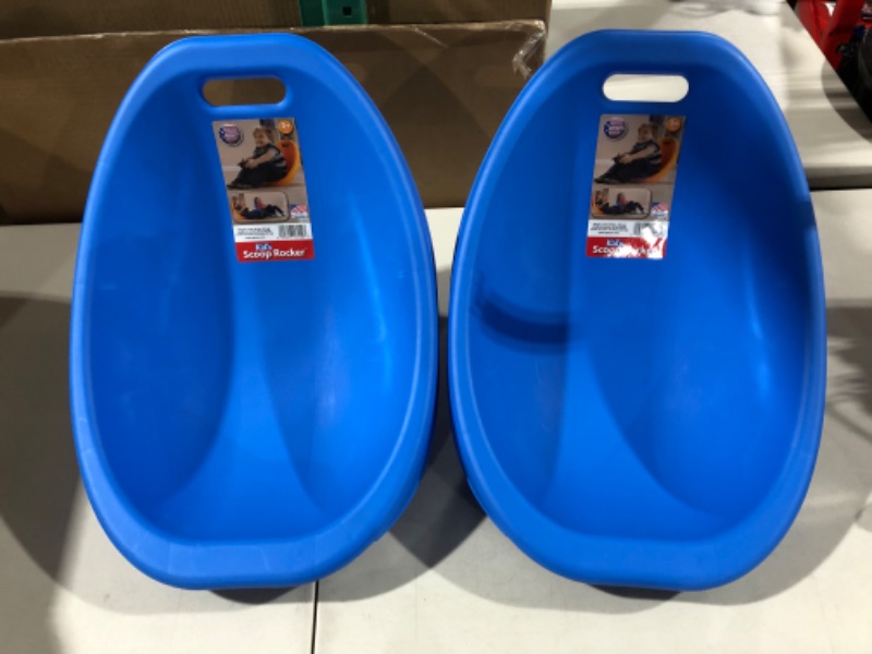 Photo 2 of American Plastic Toys Scoop Rocker (Pack of 2) Kids Childrens Chairs (Blue)