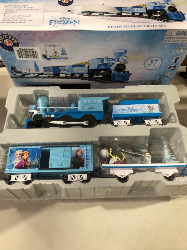 Photo 2 of Lionel Disney's Frozen Ready-to-Play Set, Battery-Powered Model Train Set with Remote Complete Set