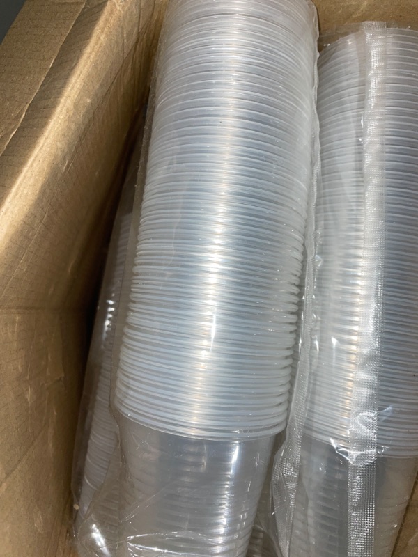 Photo 2 of [500 Pack - 9 oz.] Clear Disposable Plastic Cups - Cold Party Drinking Cups 9 oz. 500 - Clear