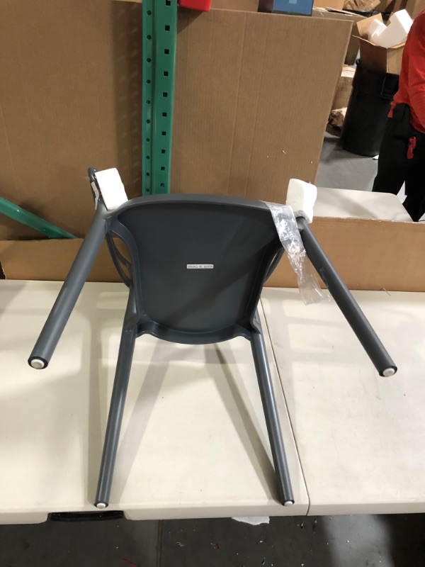Photo 4 of (2) Amazon Basics Dark Grey, Curved Back Dining Chair
