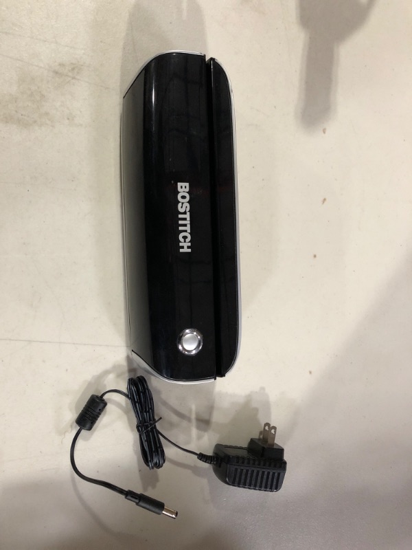 Photo 1 of Bostitch Electric 3-Hole Punch, AC Adapter or Battery Powered, Max Sheet Capaity 12 Sheets, Black (EHP3BLK)