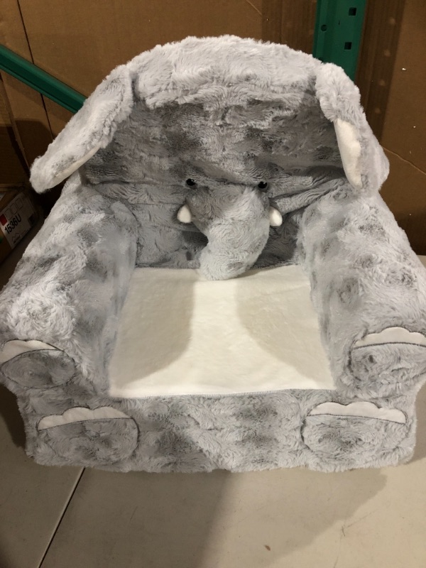 Photo 2 of Animal Adventure Gray Elephant Soft Plush Children's Chair