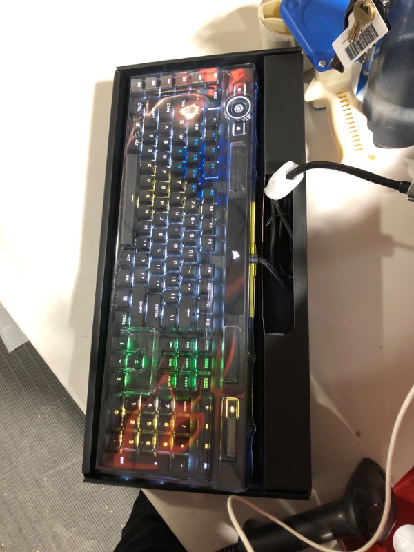 Photo 2 of Corsair K100 RGB Optical-Mechanical Gaming Keyboard - Corsair OPX RGB Optical-Mechanical Keyswitches - AXON Hyper-Processing Technology for 4X Faster Throughput - 44-Zone RGB LightEdge Optical Gaming Keyboard