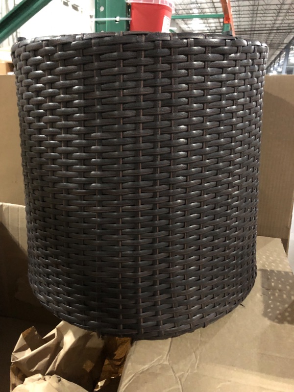 Photo 1 of 18" Sonora Resin Wicker Planter Contemporary Lightweight Flower Pot 