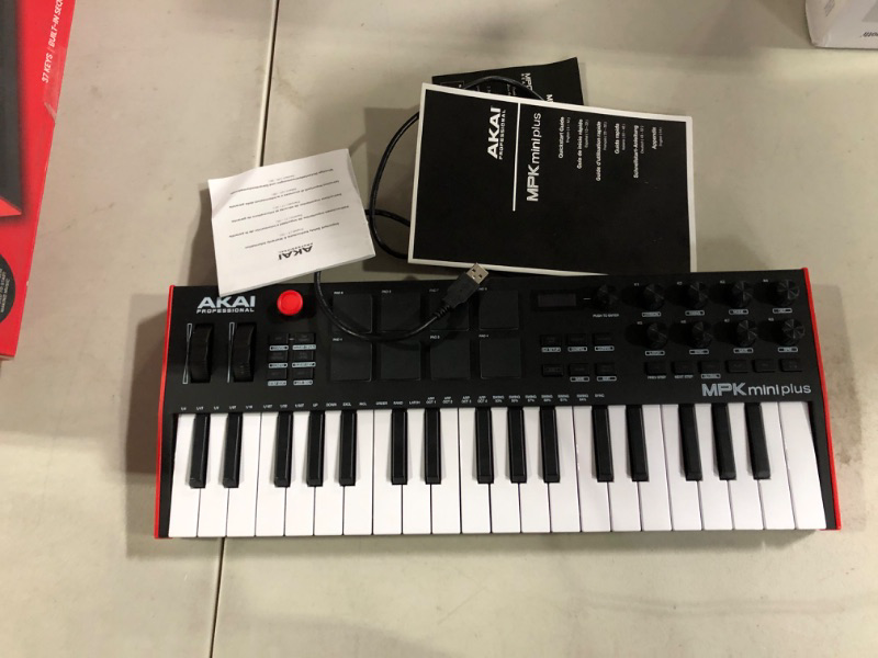 Photo 2 of Akai Professional MPK Mini Plus - USB MIDI Keyboard Controller with 37 Mini Keys,