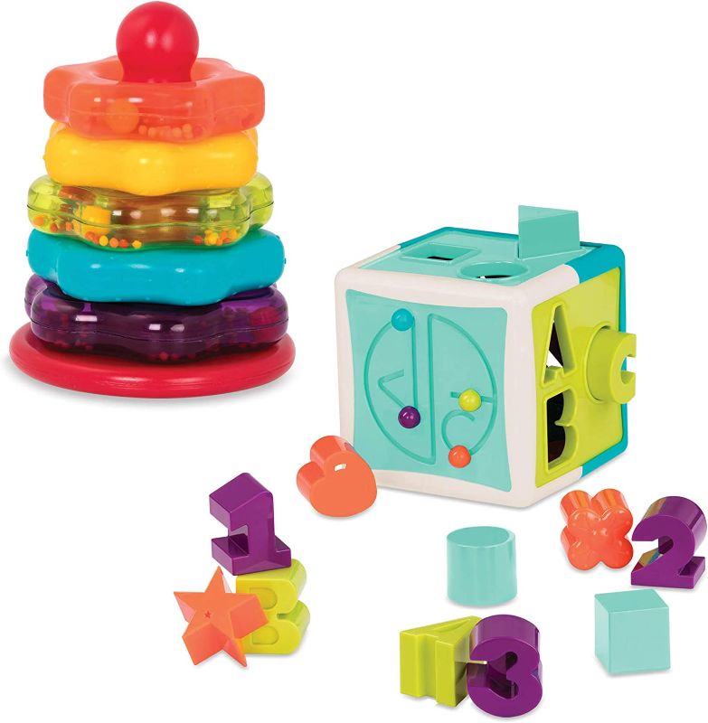 Photo 1 of Battat – Stacking Rings + Shape Sorter Cube Bundle 