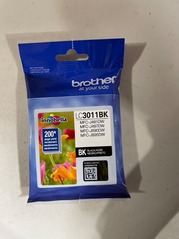 Photo 2 of Brother Printer LC3011BK Singe Pack Standard Cartridge Yield Upto 200 Pages LC3011 Ink Black Black Ink