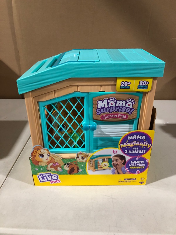 Photo 2 of Little Live Pets - Mama Surprise | Soft, Interactive Mama Guinea Pig and her Hutch, and her 3 Surprise Babies. 20+ Sounds & Reactions. for Kids Ages 4+, Multicolor, 7.8 x 11.93 x 11.38 inches