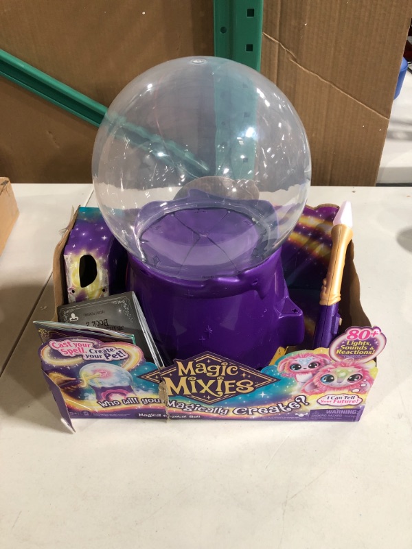 Photo 2 of Magic Mixies Magical Misting Crystal Ball with Interactive 8 inch Pink Plush Toy 