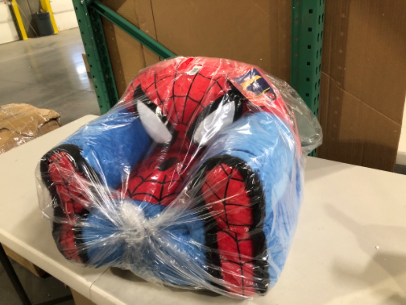 Photo 3 of Idea Nuova Marvel Spiderman Figural Bean Bag Chair with Sherpa Trim, 19"D x 19"W x 17.5"H
