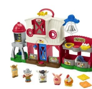 Photo 1 of Fisher-Price Little People Farm Toy, Toddler Playset with Lights Sounds and Smart Stages Learning Content, Frustration-Free Packaging