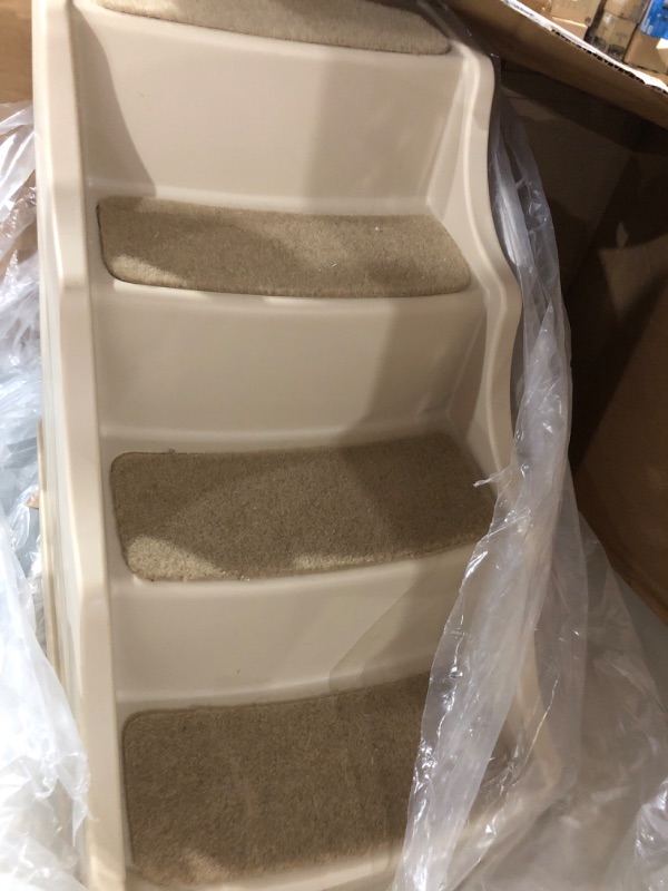 Photo 1 of Amazon Basics 4 Step Non Slip Pet Stairs for Dogs and Cats, Tan