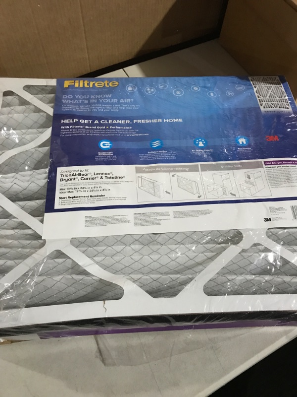 Photo 2 of 3M Filtrete Ultra Allergen Healthy Living Deep Pleat Furnace Filter