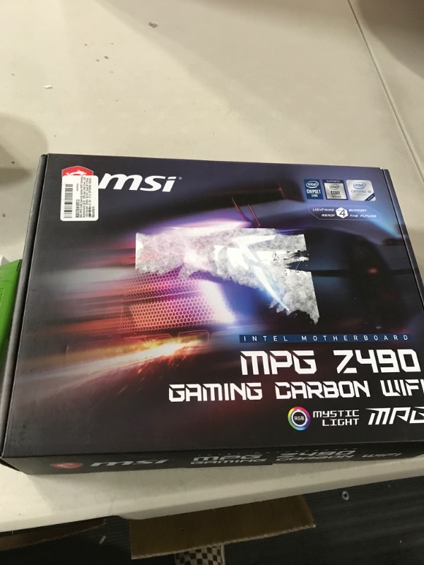 Photo 3 of MSI MPG Z490 Gaming Carbon WiFi Gaming Motherboard (ATX, 10th Gen Intel Core, LGA 1200 Socket, DDR4, SLI/CF, Dual M.2 Slots, USB 3.2 Gen 2, Wi-Fi 6, DP/HDMI, Mystic Light RGB)