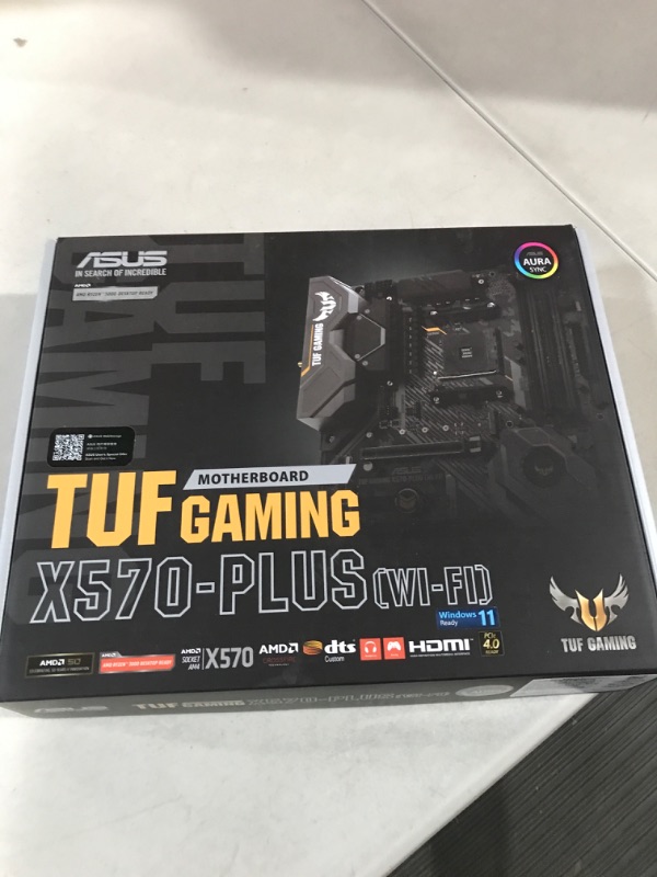 Photo 1 of ASUS AM4 TUF Gaming X570-Plus (Wi-Fi) AM4 Zen 3 Ryzen 5000 & 3rd Gen Ryzen ATX Motherboard with PCIe 4.0, Dual M.2, 12+2 with Dr. MOS Power Stage