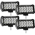 Photo 2 of 7" LED Light Bar, AAIWA 4 PCS 3600LM Flood Off Road Lights 36W LED Driving Fog Lights LED Work Light for Truck Boat SUV ATV LED Lights, 2 Years Warranty