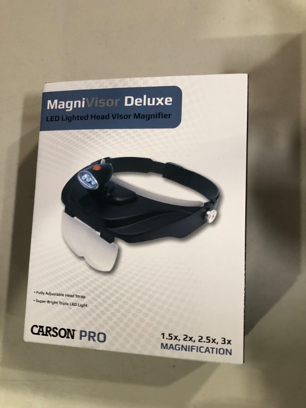 Photo 2 of Carson Pro Series MagniVisor Deluxe Head-Worn LED Lighted Magnifier 