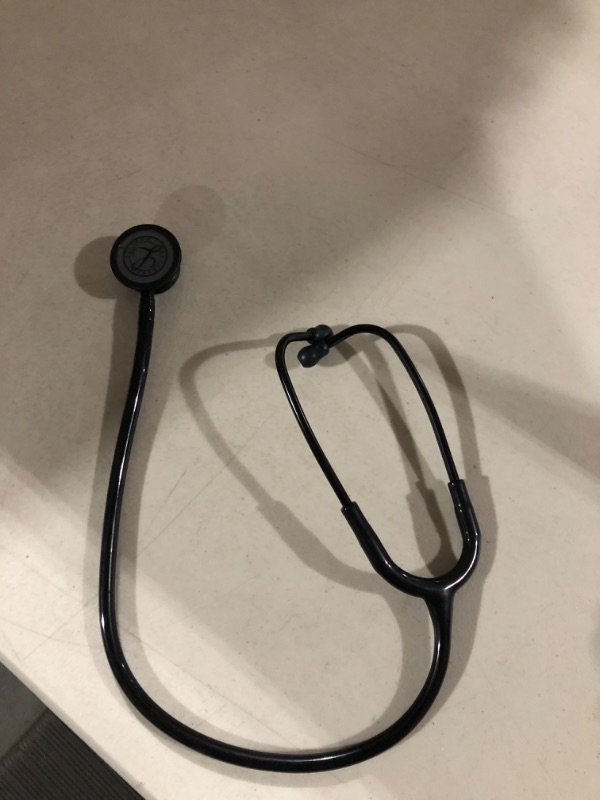 Photo 2 of 3M Littmann Classic III Monitoring Stethoscope, Black Edition Chestpiece, Black Tube, 27 inch, 5803