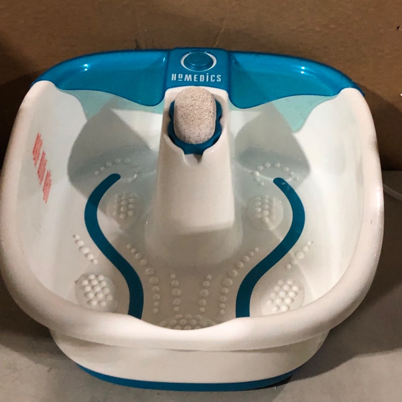 Photo 2 of HoMedics Bubble Mate Foot Spa, Toe Touch Controlled Foot Bath with Invigorating Bubbles and Splash Proof, Raised Massage nodes and Removable Pumice Stone