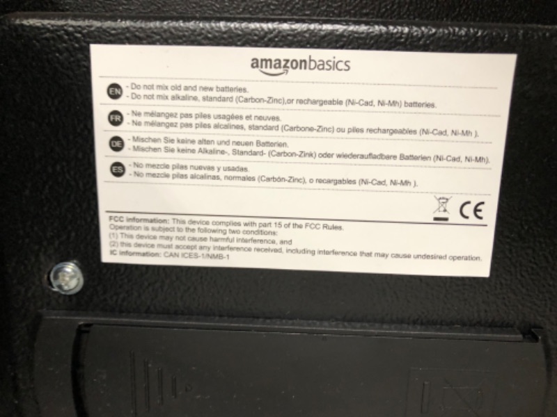 Photo 3 of Amazon Basics Steel Security Safe and Lock Box with Electronic Keypad - Secure Cash, Jewelry, ID Documents - 0.5 Cubic Feet, 13.8 x 9.8 x 9.8 Inches 0.5 Cubic Feet Keypad Lock