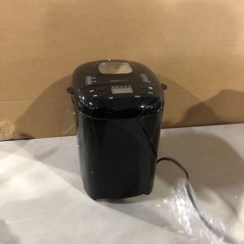Photo 1 of Amazon Basics 2 Pound Non-Stick Bread Making Machine, Black
