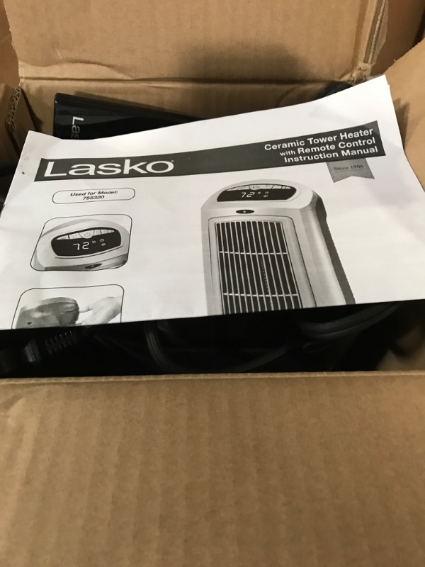 Photo 4 of Lasko 1500W Digital Ceramic Space Heater with Remote, Silver