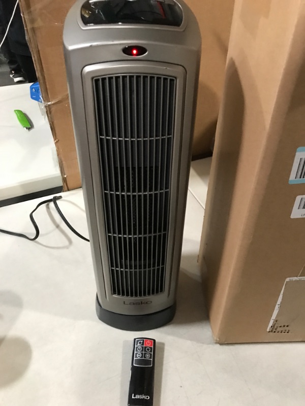 Photo 3 of Lasko 1500W Digital Ceramic Space Heater with Remote, Silver