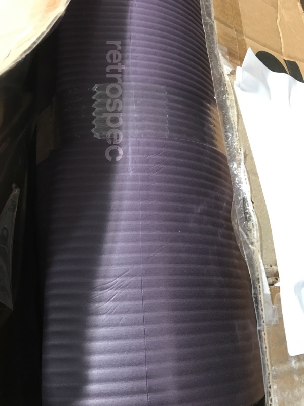 Photo 2 of  Retrospec Solana Yoga Mat 1/2" Thick w/ Nylon Strap for Men & Women purple 