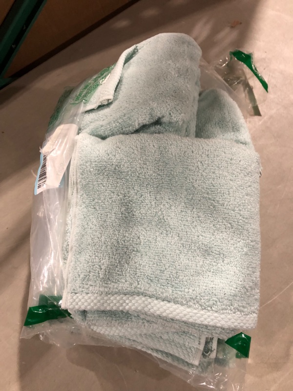 Photo 2 of Amazon Basics Cotton Hand Towel  Ice Blue