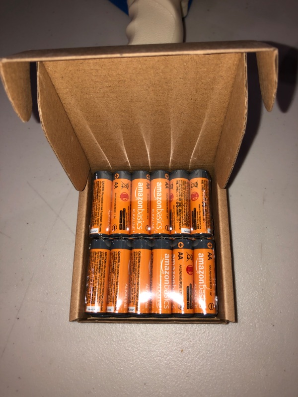 Photo 2 of Amazon Basics 24 Pack AA Alkaline Batteries, Easy to Open Value Pack
