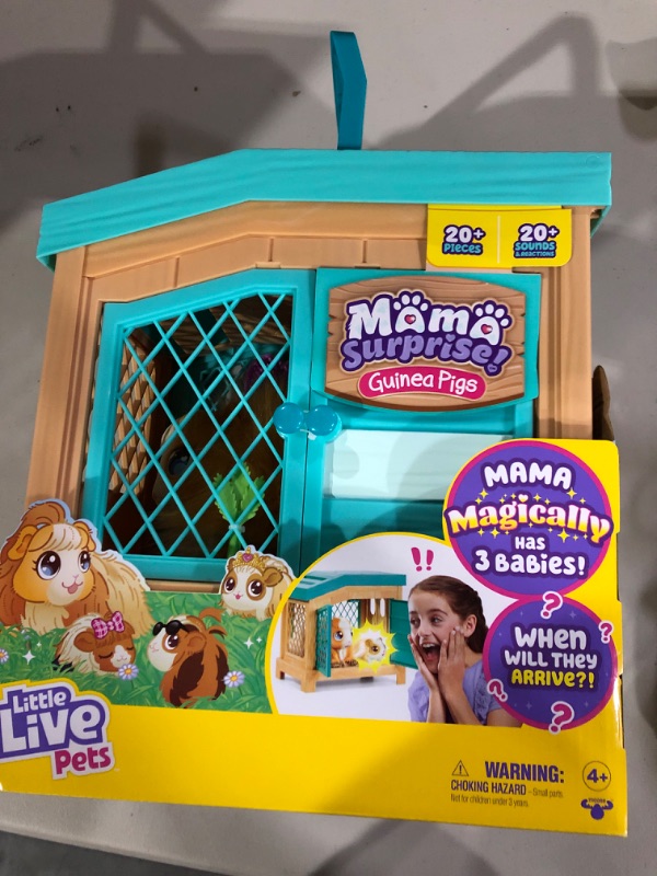 Photo 2 of Little Live Pets - Mama Surprise | Soft, Interactive Mama Guinea Pig and her Hutch, and her 3 Surprise Babies. 20+ Sounds & Reactions. for Kids Ages 4+, Multicolor, 7.8 x 11.93 x 11.38 inches