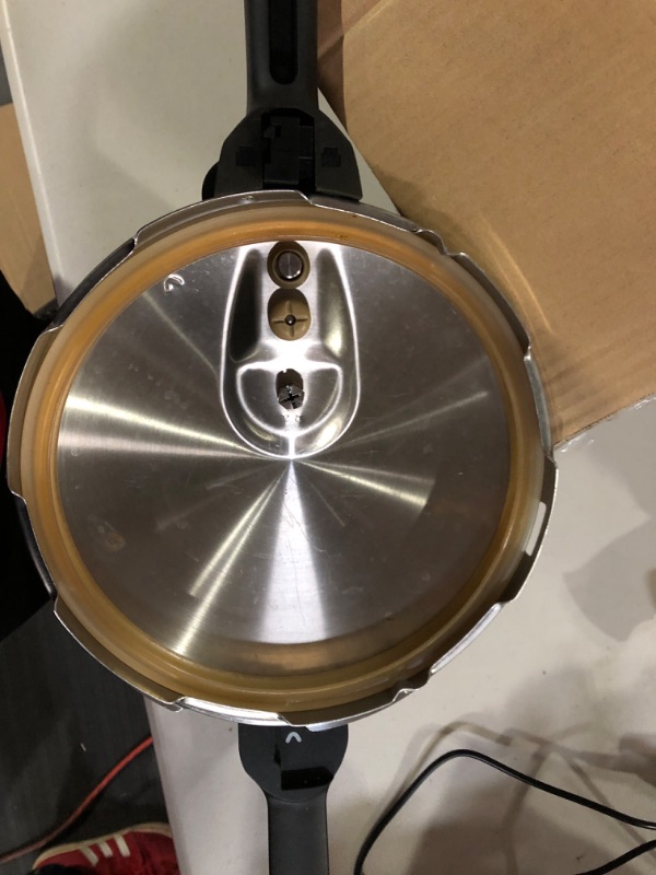 Photo 1 of T-fal Pressure Cooker, Stainless Steel Cookware, Dishwasher Safe, 15-PSI Settings, 6.3-Quart, Silver, Model P25107 6.3-Quart Pressure Cooker
