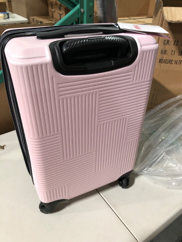 Photo 2 of American Tourister Stratum XLT Expandable Hardside Luggage with Spinner Wheels, Pink Blush, Carry-On 21-Inch Carry-On 21-Inch Pink Blush