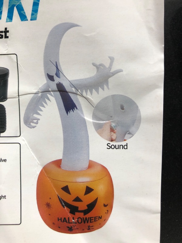 Photo 1 of 6 foot Inflatable Pumpkin/Ghost Halloween Decoration with Pump Included