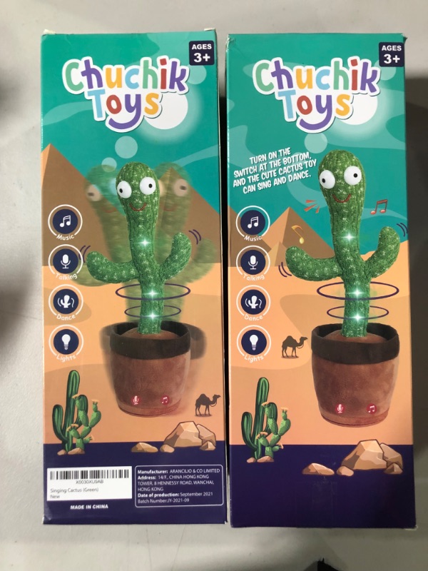 Photo 2 of Chuchik Dancing Talking Cactus Toy (2 Pack)