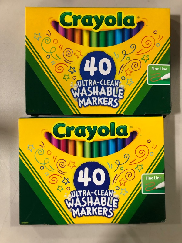 Photo 2 of Crayola Ultra Clean Fine Line Washable Markers,  80 Count (2 boxes)