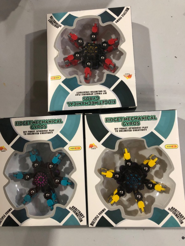 Photo 2 of 3 pack Cool Fidget Spinners for Kids & Adults, Spinning Top Toy